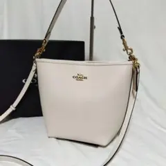 COACH シティ バケット バッグ ショルダーバッグ ホワイト レザー