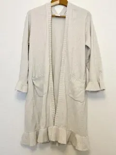 La Dream Land ロングニットカーディガン フリル グレージュ