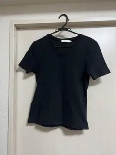 半袖　黒　M Tシャツ　Vネック　レディース　アメリカンホリック