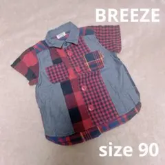 BREEZE size 90 チェックシャツ