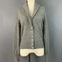 ラルフローレン 長袖 セーター カーディガン ショールカラー カシミヤ混 灰 L