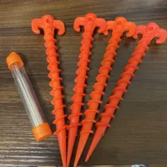 目*g様 スクリューペグ 4本セット　火吹き棒　 約20cm キャンプ アウトドのサムネイル
