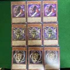 遊戯王　ミラーソードナイト、コーンフィールドコアトル、幻爪の獣ガゼル　各3枚
