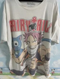 FAIRY TAIL Tシャツ ナツ ハッピー Lサイズ　00sのサムネイル
