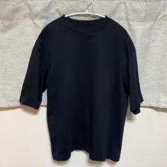 UNIQLO U エアリズムコットンオーバーサイズTシャツ5分袖ブラック S