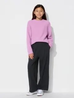ユニクロ　GIRLS ボアスウェットワイドパンツ　未使用