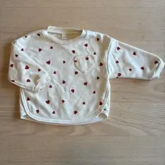 après les cours ハート柄 トレーナー 80