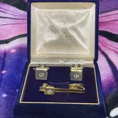 ゴールドメッキ カフスボタン ネクタイピン セット