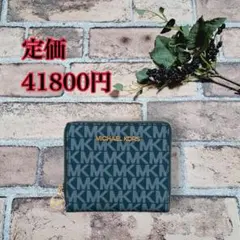 新品　マイケルコース　MICHAELKORS ミニ財布　ウォレット　ティール