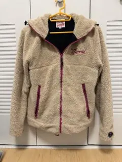 T-LINE02 EAL ボアフリースパーカーレディース M ベージュ ムラスポ