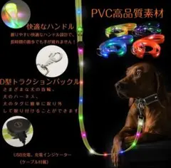 新品未使用 Sazuik 犬 リード 光る LEDリード 充電式 6色点灯 - メルカリ