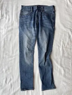 GAP 29x30 スキニーデニム 定番 ヒゲ加工 インディゴブルー 着回しのサムネイル