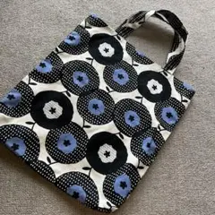 ハンドメイド　キャンパス縦長トート
