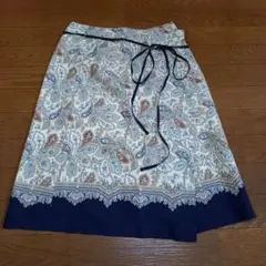 KUMIKYOKU ペイズリー柄フレアスカート サイズ2