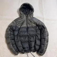 美品コロンビア00s puffy jacketメンズS黒×緑ドローコード