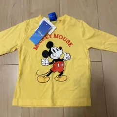 新品 ミッキーマウス 長袖Tシャツ イエロー