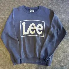 【USA製】90s Lee スウェット ロゴ フェード ネイビー Lのサムネイル
