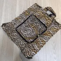 新品・未使用☆　ヒョウ柄　折りたたみショルダーバッグ