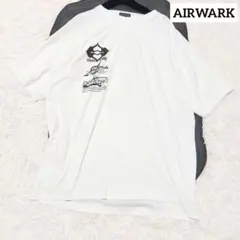 【エアウォーク】半袖Tシャツ カットソー (4L) 白系 ロゴ 大きめ ゆったりのサムネイル