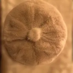 ベレー帽ふわぁベージュ