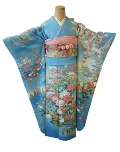 作家物 振袖・袋帯・帯〆・帯揚・重ね衿・長襦袢セット（正絹）仕立上り＜Ｌ384＞
