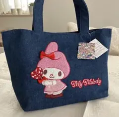 新品⭐︎マイメロ　デニムサガラ刺繍トートバッグ ミニトート　サンリオ