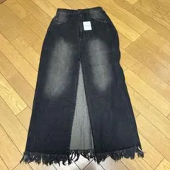 WEGO ブラックデニムロングスカート