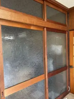 昭和レトロ ガラス入り建具（引き戸）ガラス戸