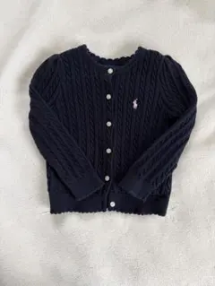 【美品3T/100size】ポロラルフローレンケーブルニット カーディガン