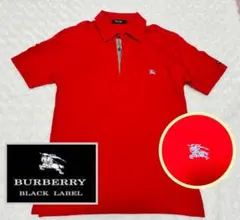 ☆バーバリーブラックレーベル☆ メンズ　ロゴ刺繍　襟付きトップス　Mサイズ