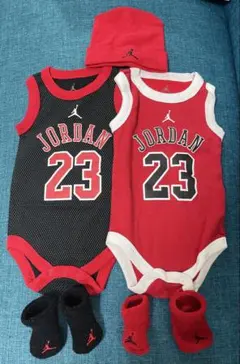ベビー服 JORDAN 23 ロンパース 帽子 靴下 セット ジョーダン