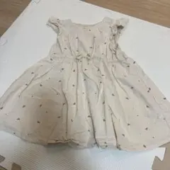 小花柄フリル袖ワンピース