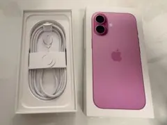 【匿名配送】iPhone16空箱 充電ケーブル ピンク SIMピン
