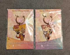 【新品未使用】ディズニー/キーホルダー/　40周年/ミッキーミニーセット