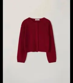 emmi 【HEART】 eco ハートニットカーディガン レッド - メルカリ