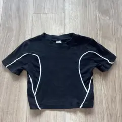 METRUST BRAND ブラック Tシャツ クロップド丈のサムネイル