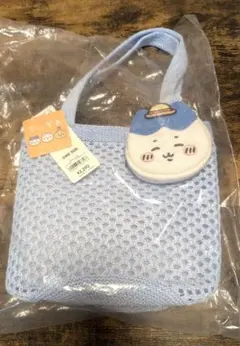 GU　ちいかわ 　ハチワレ　ポーチ付きメッシュバッグ　新品未開封のサムネイル