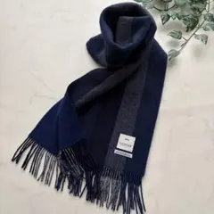 美品✨FAIRFAX カシミヤ100% マフラー リバーシブル ストライプ