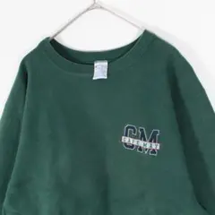 チャンピオン リバースウィーブ L 刺繍タグ  スウェット 90s グリーン