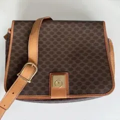 CELINE【美品】マカダム柄 ショルダーバッグ ガンチーニ金具 セリーヌ