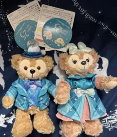 ディズニーシー 25周年　　ダッフィー シェリーメイ　ぬいぐるみバッジ　2点