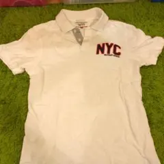 トミーヒルフィガー　ポロシャツ　古着白　NYC