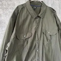 US古着 APT.9 オリーブ色 XXL 長袖シャツ