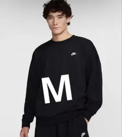 Nike ブラック フレンチクルー トレーナー