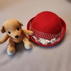 赤色 フェルトハット 54cm