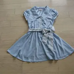 Secret Magic ライトブルー 半袖ミニワンピースのサムネイル