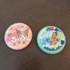 刺繍缶バッジ　２つセットのサムネイル