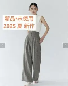 【新品・未使用】lagunamoon ツイードジップハイウエストワイドパンツ M