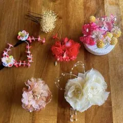 コサージュ＆髪飾り(ケース入り)