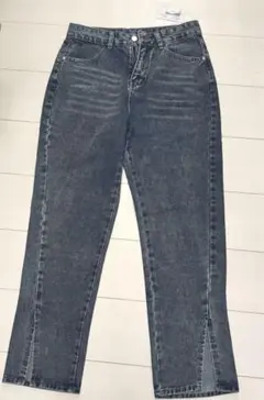 センタースリット入りストレートデニムパンツ M 新品未使用 タグ付き